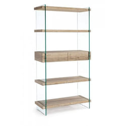 Libreria 4 piani 2 cassetti Line - krnya