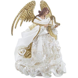 Bizzotto - Puntale per albero di natale angelo 'Raffael' decorazione natalizia h28 cm