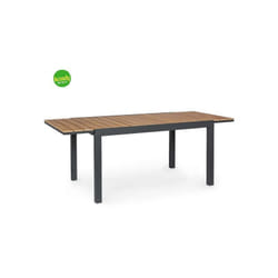 Tavolo allungabile Bizzotto Elias antracite 74 x 140/200 x 90 cm piano polywood