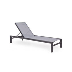 Lettino prendisole con ruote antracite Skipper Bizzotto