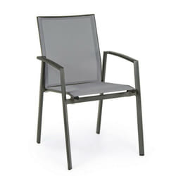 Sedia arredo giardino alluminio antracite Cruise
