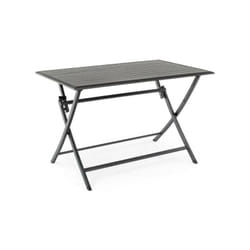 Elin tavolo pieghevole in alluminio antancite 110 x 70 x (h) 71 cm. 0662505 - Bizzotto