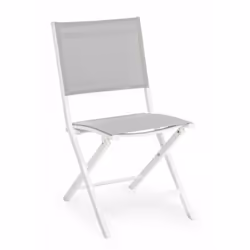 Sedia per esterno in alluminio Bianco Grigio ELIN 47x57x h88 cm Specifiche Sedia in alluminio Colore Bianco, verniciato a pol ...