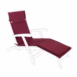 Cuscino lettino esterno in tessuto bordeaux Poly