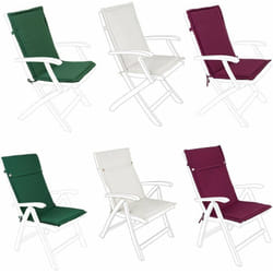 Cuscino Sedia Sdraio da Esterno Sfoderabile Poltrona Schienale Alto Bizzotto Colore: Bordeaux Schienale Alto
