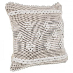 Bizzotto - Cuscino veracruz naturale con misura 45x45 realizzato con Rivestimento in cotone e imbottitura in poliestere