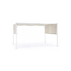 Bizzotto - Gazebo Slide 3X4 Con Telo Bianco-Tortora - 795493