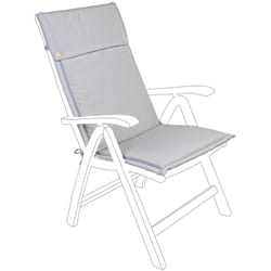 Cuscino per sedia a sdraio Alto con schienale alto idrorepellente per interno ed esterno -Marrone / 1 Pezzo / Poliestere