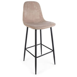 Sgabello da bar Irelia per interno, Struttura In Acciaio Cromato, 49 x 52 x 79,5/100 cm -Grigio Scuro