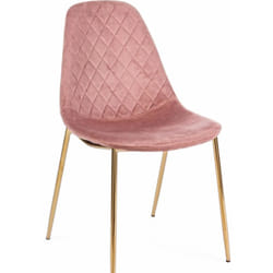 Sedia da Interno Terry in Velluto colore Rosa