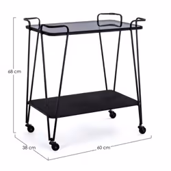 Carrello Zaira in metallo nero - Vista aggiuntiva 2