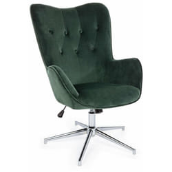 Bizzotto - Poltrona 'Farida' per interno, Struttura e Base In Acciaio Cromato 69 x 70 x 105/117h cm -Verde