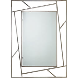 Specchio da parete rettangolare con cornice in acciaio 'Rayan' 90 x h 120 cm