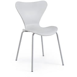 Sedia 'Tessa' con gambe in acciaio verniciato a polvere epossidica, per arredo interno 50 x 49,5 x h 82 cm -Cammello / Confezione da 1 pezzo