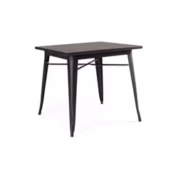 Tavolo Minnesota 80x80 Nero Bizzotto - 0732950 Il Tavolo Minnesota antracite 80x80 by Bizzotto è un tavolo di design in accia ...