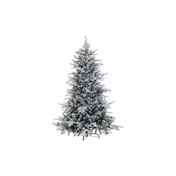 Albero innevato effetto realistico, con rami in materiale misto pvc e pe stampato ad iniezione. corone in metallo con apertur ...