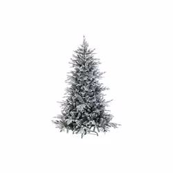 Albero innevato effetto realistico, con rami in materiale misto pvc e pe stampato ad iniezione. corone in metallo con apertur ...