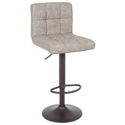 Sgabello da bar Greyson per interno, Struttura E Base Grigio Opaco In Acciaio Verniciato A Polvere (Poliestere), 42 x 51 x 92/113 cm -Grigio Scuro