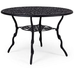Tavolo tondo 'Victoria' in alluminio da esterno per giardino e veranda ø 110 cm -Antracite