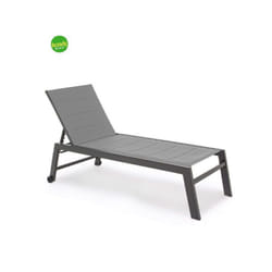 Lettino Bizzotto Hilde alto antracite 42,5 x 200 x 65 cm