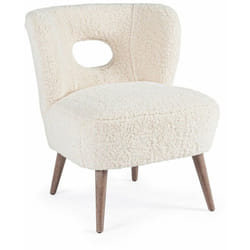 Poltrona "Cortina" per interno, Struttura In Legno Di Pino 65 x 68 x 77h cm -Bianco
