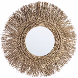 Il specchio da parete "Ilusion" è un elegante complemento d'arredo che unisce funzionalità e stile. La sua cornice in bambù c ...