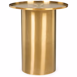 Tavolini da pranzo rotondi dal design moderno con superficie antigraffio realizzata in acciaio con finitura ottone in uno sti ...