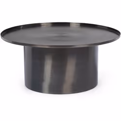 Tavolini da pranzo rotondi dal design moderno con superficie antigraffio realizzata in acciaio con finitura ottone in uno sti ...