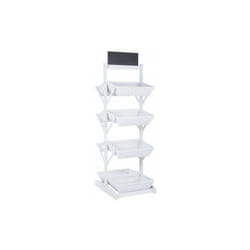 Bizzotto - Yes Everyday Espositore Rustico Darik 8 Cesti In Vimini Bianco