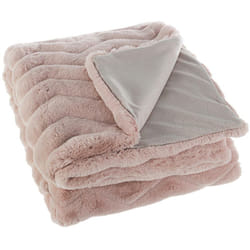 Bizzotto - Plaid Coperta Singolo Morbida Calda Tessili da Letto Divano Chantel 120 x 150 cm - Colore: Rosa