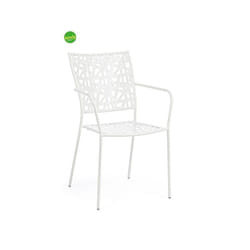 Sedia con braccioli Bizzotto Kelsie bianco