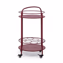 Carrello per bottiglie in acciaio Rosso Bordeaux - Vista aggiuntiva 4