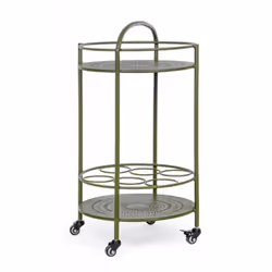 Carrello per bottiglie in acciaio Verde