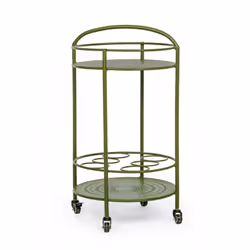 Carrello per bottiglie in acciaio Verde