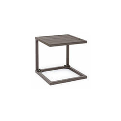 Tavolino da Giardino Rettangolare Fisso Bizzotto Hilde 40X40X40CM in Alluminio Colore Coffee - 0662916