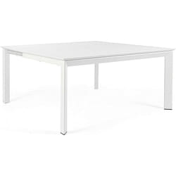 Bizzotto - Tavolo allungabile 'Konnor' in alluminio da esterno 160x110/160 per giardino e veranda -Bianco