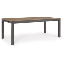 Tavolo allungabile "Elias" in alluminio e polywood da esterno per giardino 300 cm -Antracite