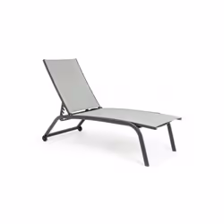 Lettino da giardino in alluminio con ruote Antracite CLEOPAS 61x192x h105 cm Specifiche Struttura in alluminio Color Antracit ...