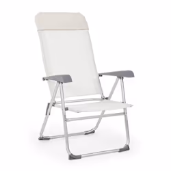 Poltrona sdraio da giardino in alluminio e tessuto Bianco CROSS 58x62,5x h110 cm Specifiche Struttura in alluminio anodizzato ...