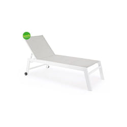 Bizzotto - Lettino Hilde alto bianco cloud 42,5 x 200 x 65 cm