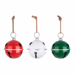 Il set da 3 campanellini natalizi in metallo è una decorazione raffinata e dal fascino tradizionale, pensata per arricchire l ...