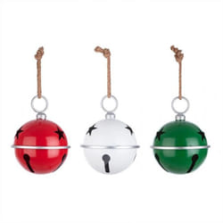 Bizzotto - Campanellini natalizi in metallo decorazioni di natale set da 3