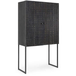 Credenza 'Dorset' con struttura in acciaio, cassetti in legno, stile industriale -2 Ante - 3 Cassetti