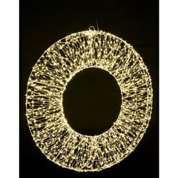 Bizzotto - Corona di metallo 'Classic' Luminosa a led con nanoled per Interno con filo di Rame -ø 70 x h 9 cm