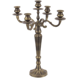 Bizzotto - Candelabro laryn a 5 fuochi realizzato in alluminio misura h 52cm -39 x 39 x h 52 cm