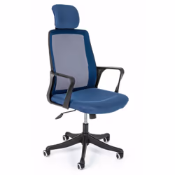 BASE IN NYLON Ø60 CM. RUOTE IN PLASTICA (PU). SEDUTA E POGGIATESTA IMBOTTITI IN SCHIUMA E RIVESTITA IN TESSUTO A RETE POLIEST ...
