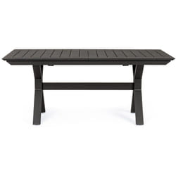 Tavolo allungabile 'Kenyon' con struttura in alluminio, prolunga centrale, per esterno -180/240 x 100 cm / Bianco