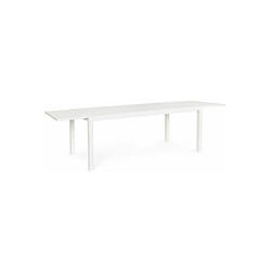 Tavolo da Giardino Rettangolare Allungabile Bizzotto Hilde 200-300X100X75CM in Alluminio Colore Bianco - 0663403