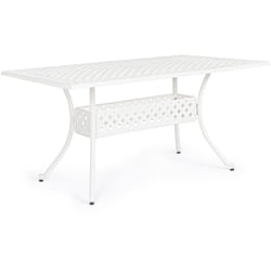 Tavolo Rettangolare 'Ivrea' in alluminio da esterno per giardino e veranda -Antracite / 160 x 90 cm