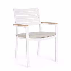 Sedia C-Br C-C Belmar Bianco Yk11 Sedia con braccioli e cuscino Belmar bianca Caratteristiche: Alluminio verniciato a polvere ...
